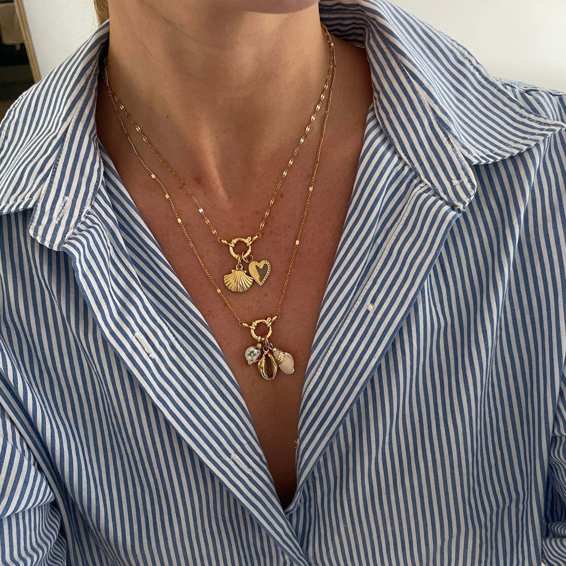 Titanium Pearl Heart Pendant Necklace