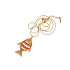 Vintage Koi Fish Pendant Necklace