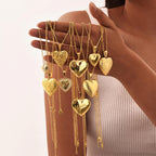 Heart Locket Necklace With Zirconia