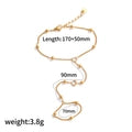 Hand Chain Finger Bracelet Gold Plated