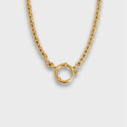 Titanium Pearl Heart Pendant Necklace