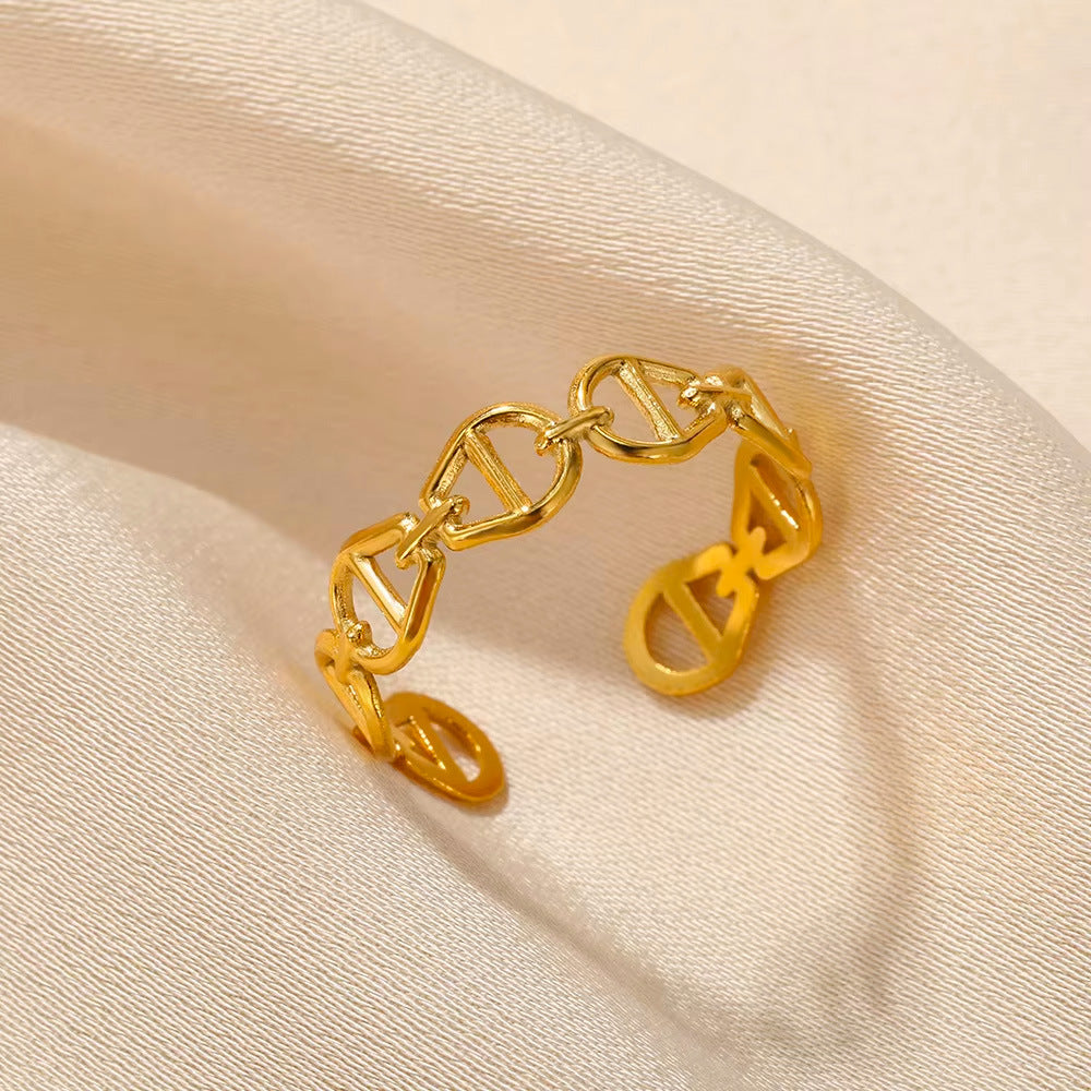 Stainless Steel Adjustable Open Ring