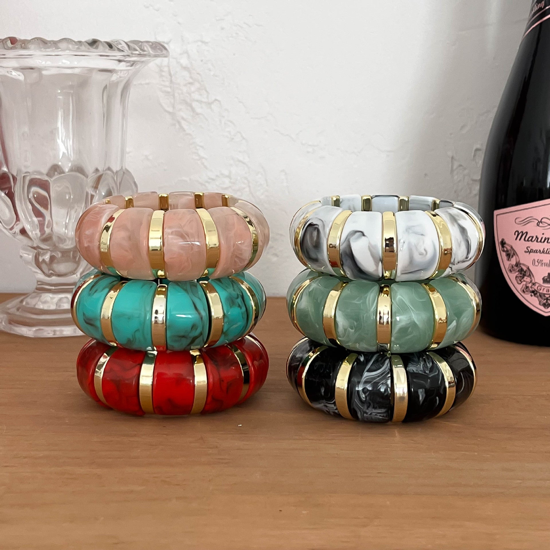 Retro Marble Resin Bracelet