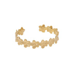 Stainless Steel Flower Open Bangle