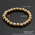 Stainless Steel Bead Bracelet Gold Plated
