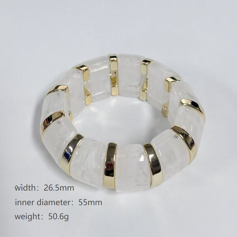 Retro Marble Resin Bracelet