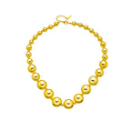 Gold Gradient Ball Chunky Necklace