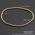 Stainless Steel Bead Bracelet Gold Plated