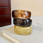 Vintage Marble Resin Bangle Bracelet