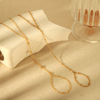 Hand Chain Finger Bracelet Gold Plated