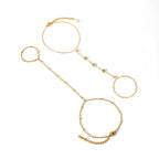 Hand Chain Finger Bracelet Gold Plated