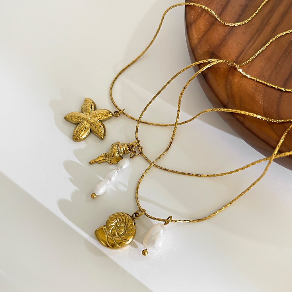 Freshwater Pearl Starfish Necklace