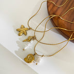 Freshwater Pearl Starfish Necklace