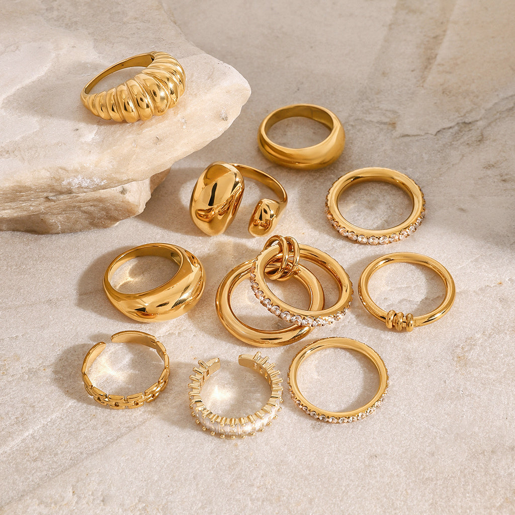 Gold Plated Cubic Zirconia Ring