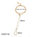 Hand Chain Finger Bracelet Gold Plated