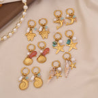 Ocean Starfish Sea Turtle Drop Earrings