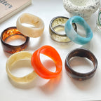 Vintage Marble Resin Bangle Bracelet