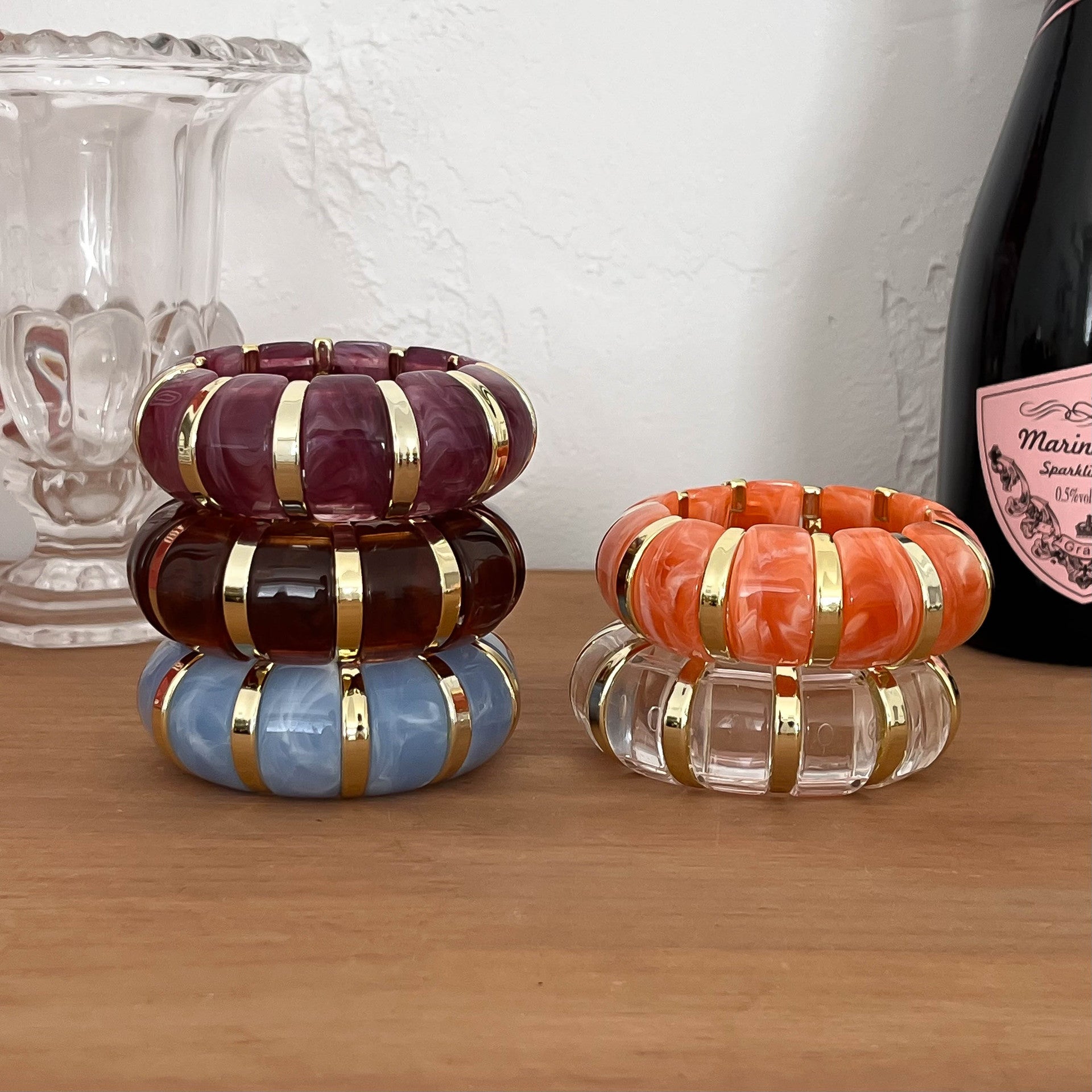 Retro Marble Resin Bracelet