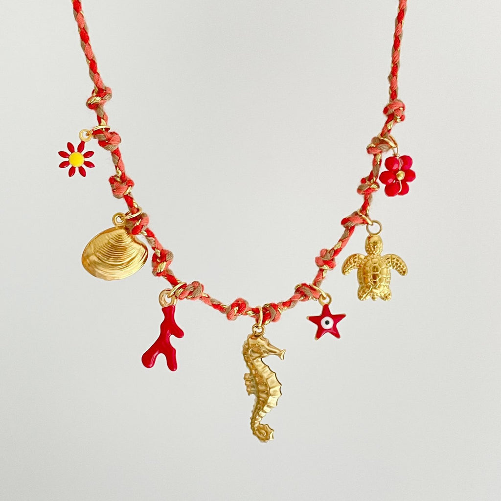 Bohemian Shell Turtle Pendant Necklace