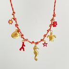 Bohemian Shell Turtle Pendant Necklace