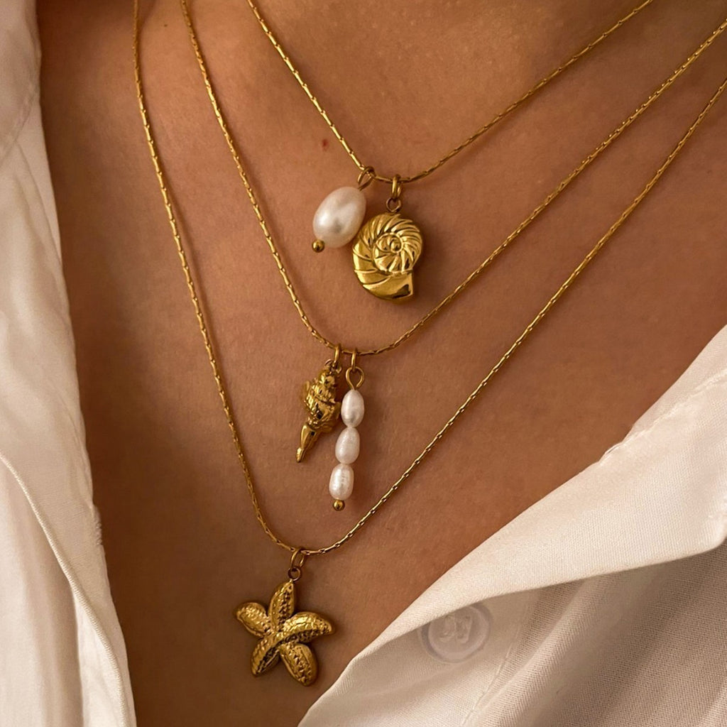 Freshwater Pearl Starfish Necklace