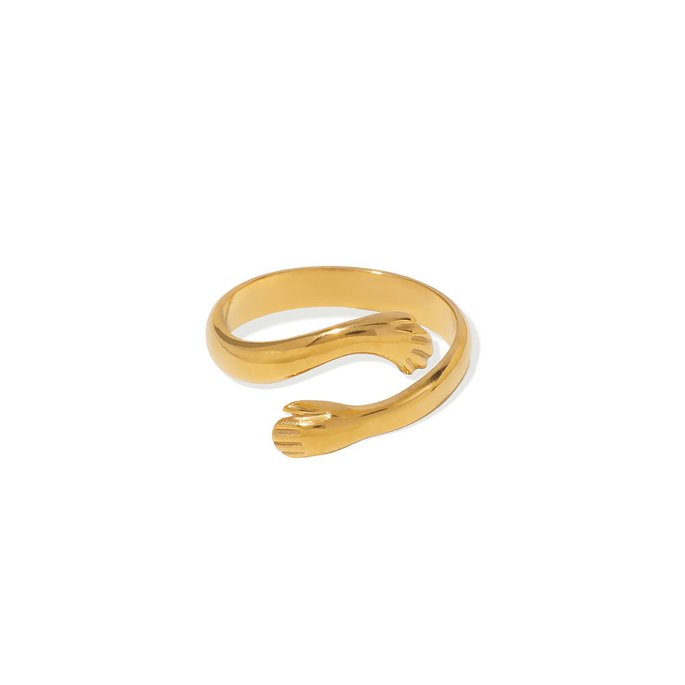 Starfish Heart Adjustable Open Ring