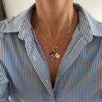 Titanium Pearl Heart Pendant Necklace
