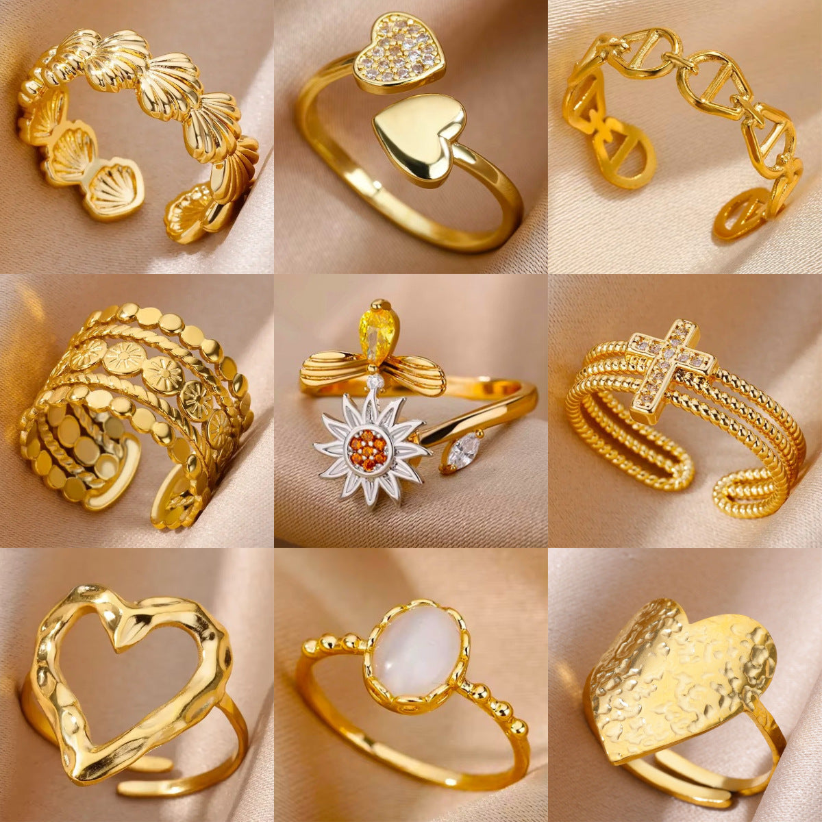 Stainless Steel Adjustable Open Ring
