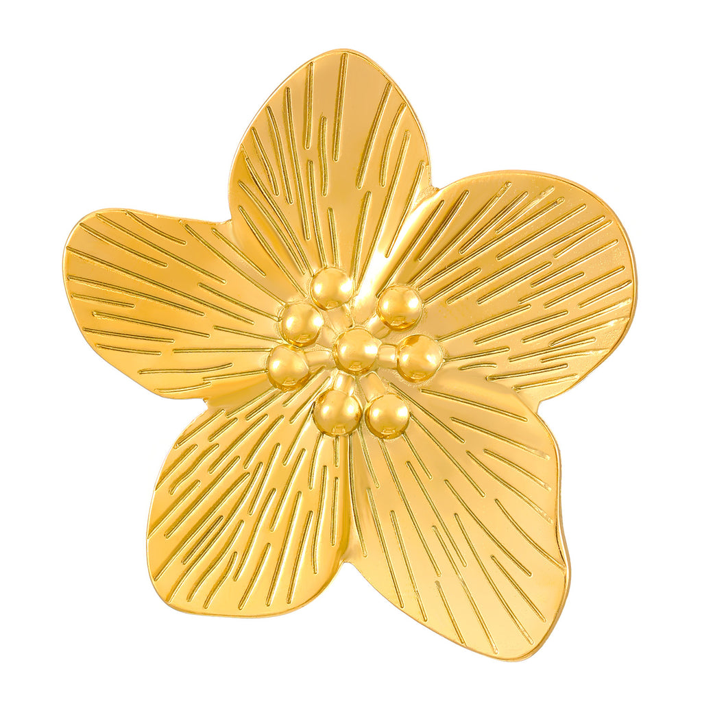Oversized Gold Flower Statement Ring