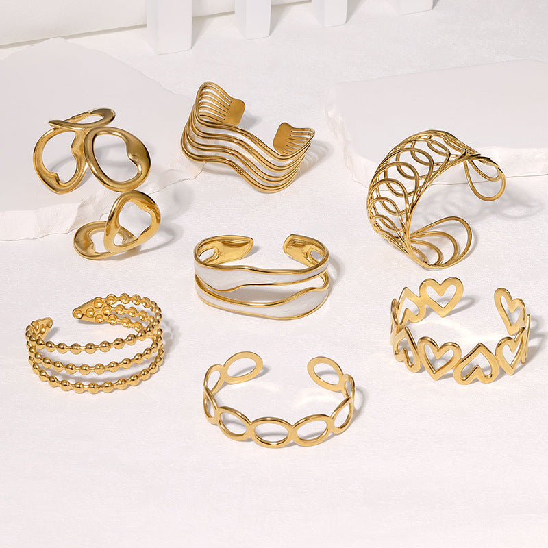 Minimalist Open Cuff Bangle Bracelet
