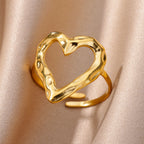 Stainless Steel Adjustable Open Ring