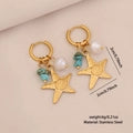 Ocean Starfish Shell Turtle Pendant Necklace
