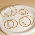 Stainless Steel Round Hoop Earrings