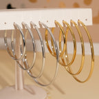 Stainless Steel Round Hoop Earrings