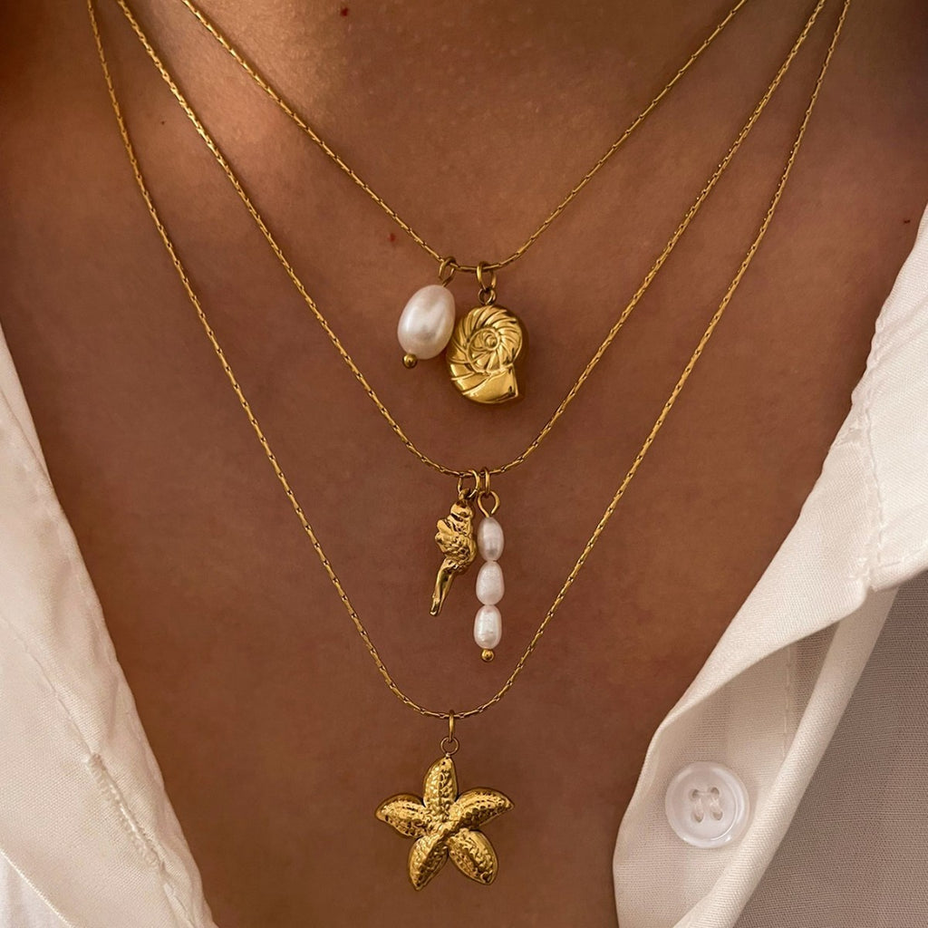 Freshwater Pearl Starfish Necklace
