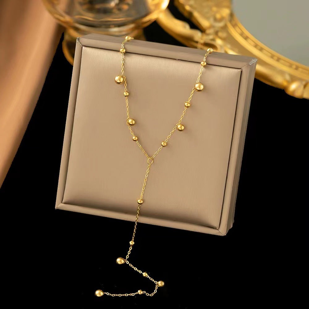 Y-Shaped Tassel Lariat Necklace