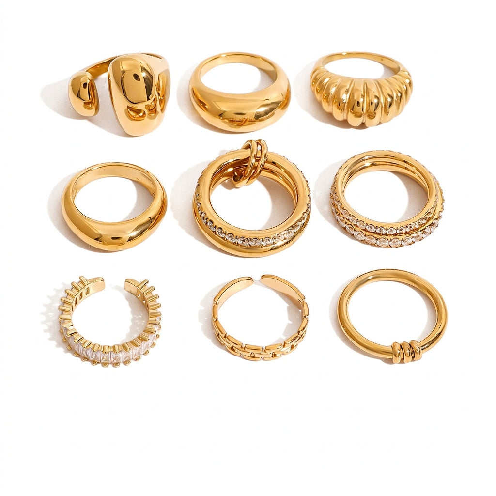 Gold Plated Cubic Zirconia Ring