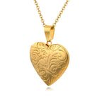 Heart Locket Necklace With Zirconia