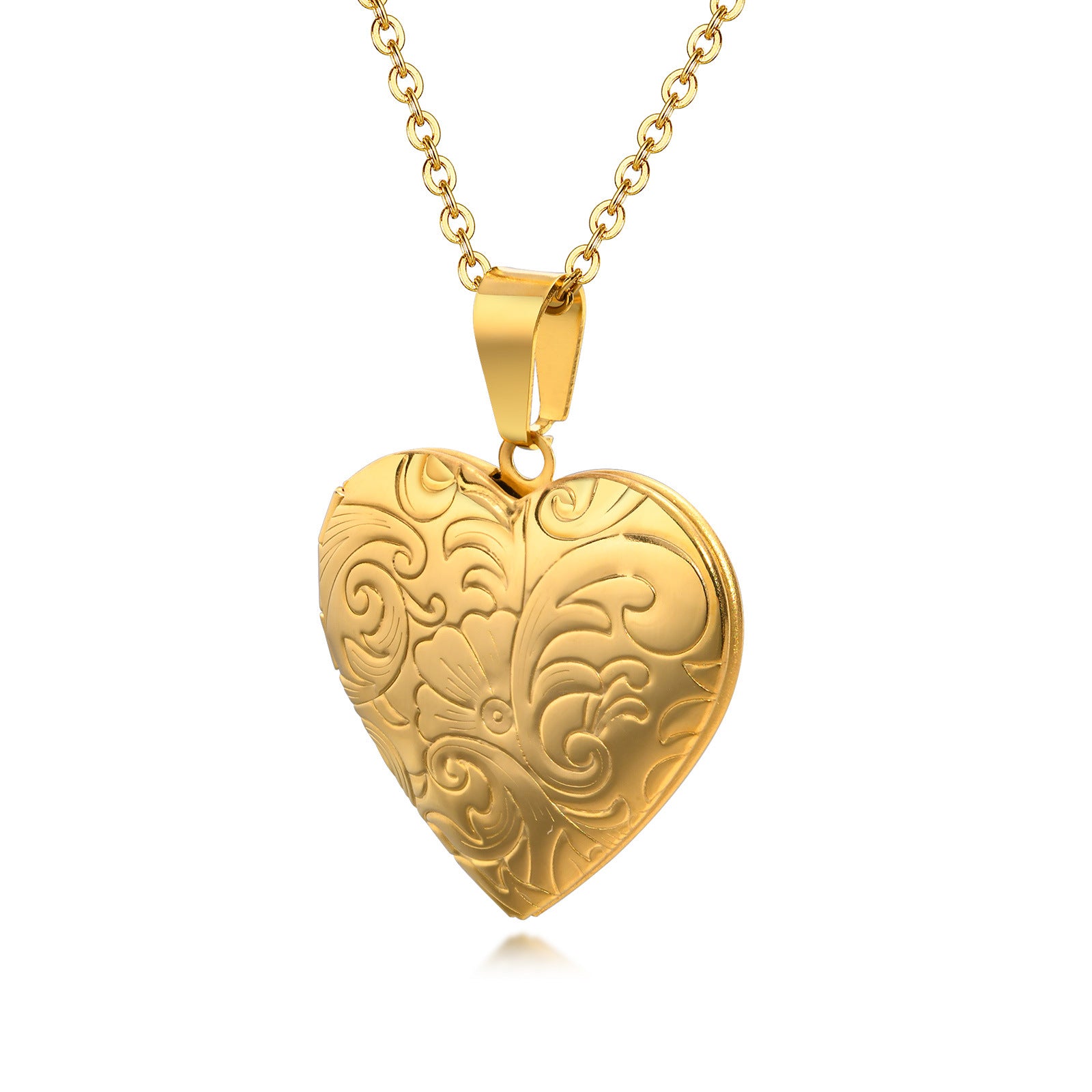 Heart Locket Necklace With Zirconia