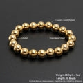 Stainless Steel Bead Bracelet Gold Plated