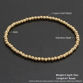 Stainless Steel Bead Bracelet Gold Plated