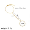 Hand Chain Finger Bracelet Gold Plated