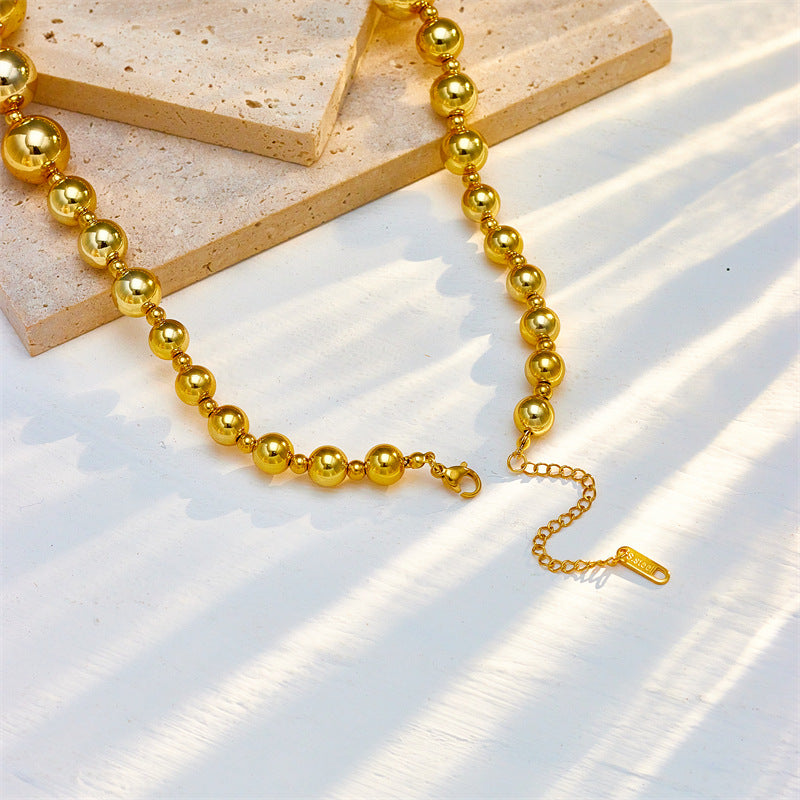 Gold Gradient Ball Chunky Necklace