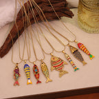 Vintage Koi Fish Pendant Necklace