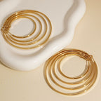 Stainless Steel Round Hoop Earrings