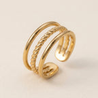 Triple Layer Twist Ring