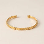 Gold Chain Link Cuff Bangle