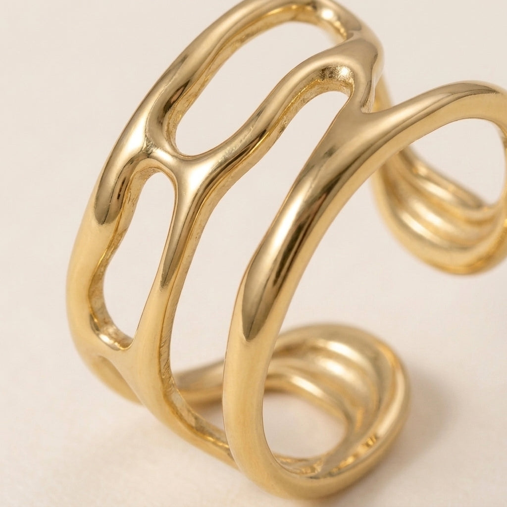 Streamlined Hollow Open Ring