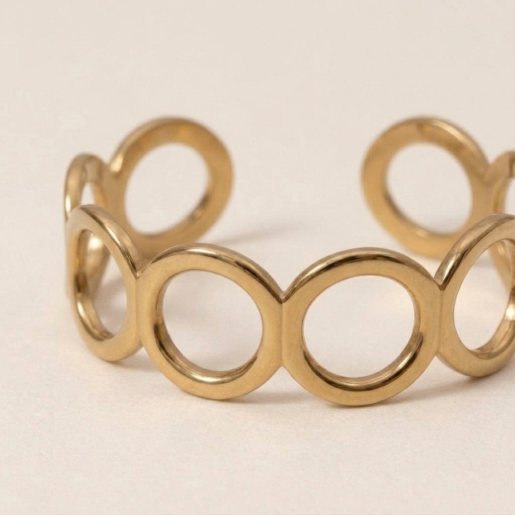 Round Hollow Open Bangle
