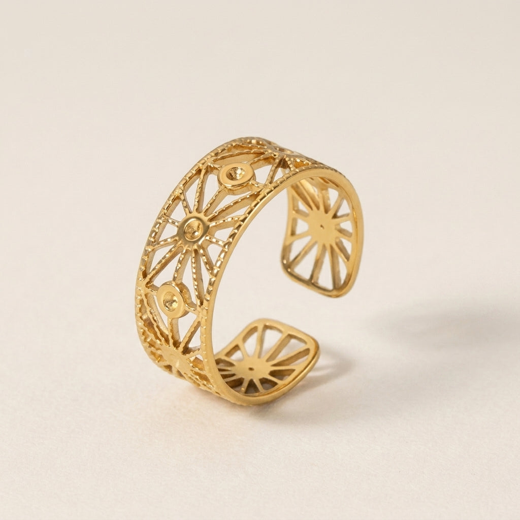 Radial Sunflower Ring